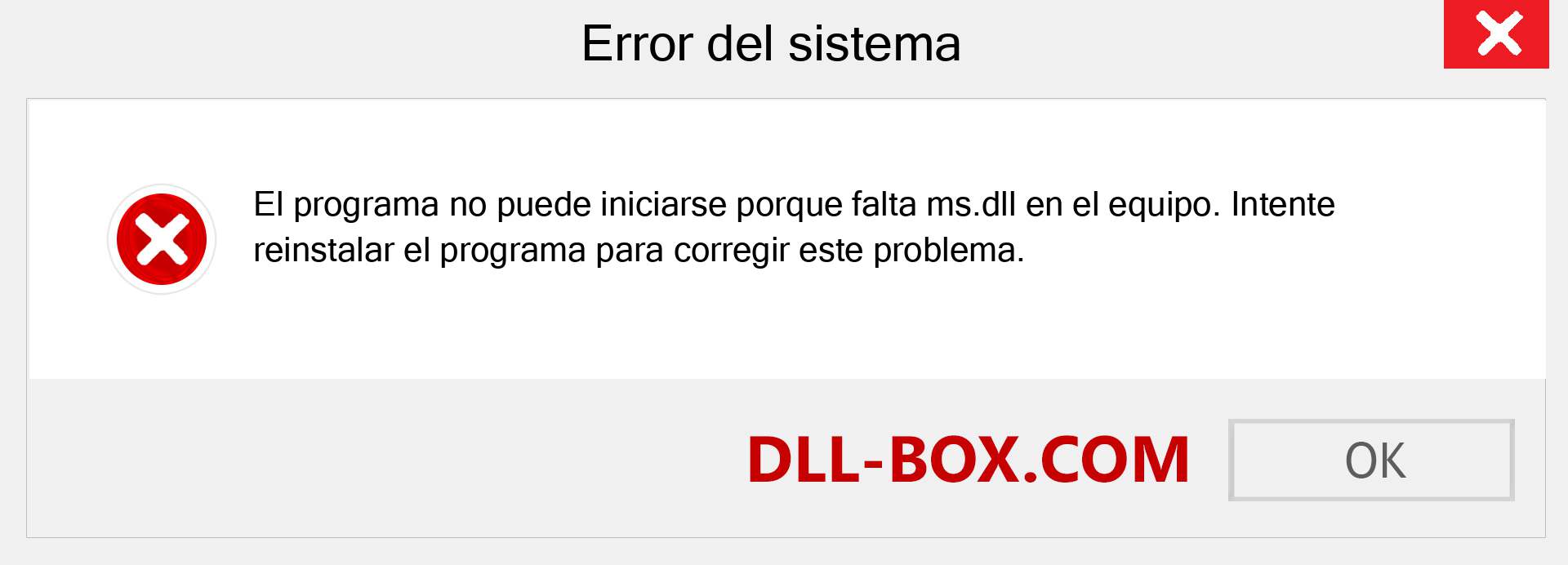 ¿Falta el archivo ms.dll ?. Descargar para Windows 7, 8, 10 - Corregir ms dll Missing Error en Windows, fotos, imágenes